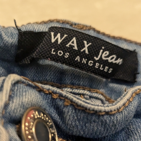 Wax Jean Denim distressed mini skirt Small - Picture 2 of 7